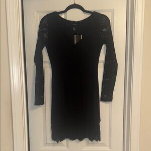 Forever 21 Black Long Sleeve Bodycon Dress